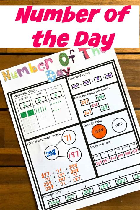 One Groovy and FREE Number of the Day Worksheet | Fun math activities